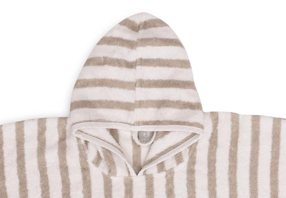 Jollein Badeponcho Stripe Frottee Olive Green GOTS Saisonale Angebote