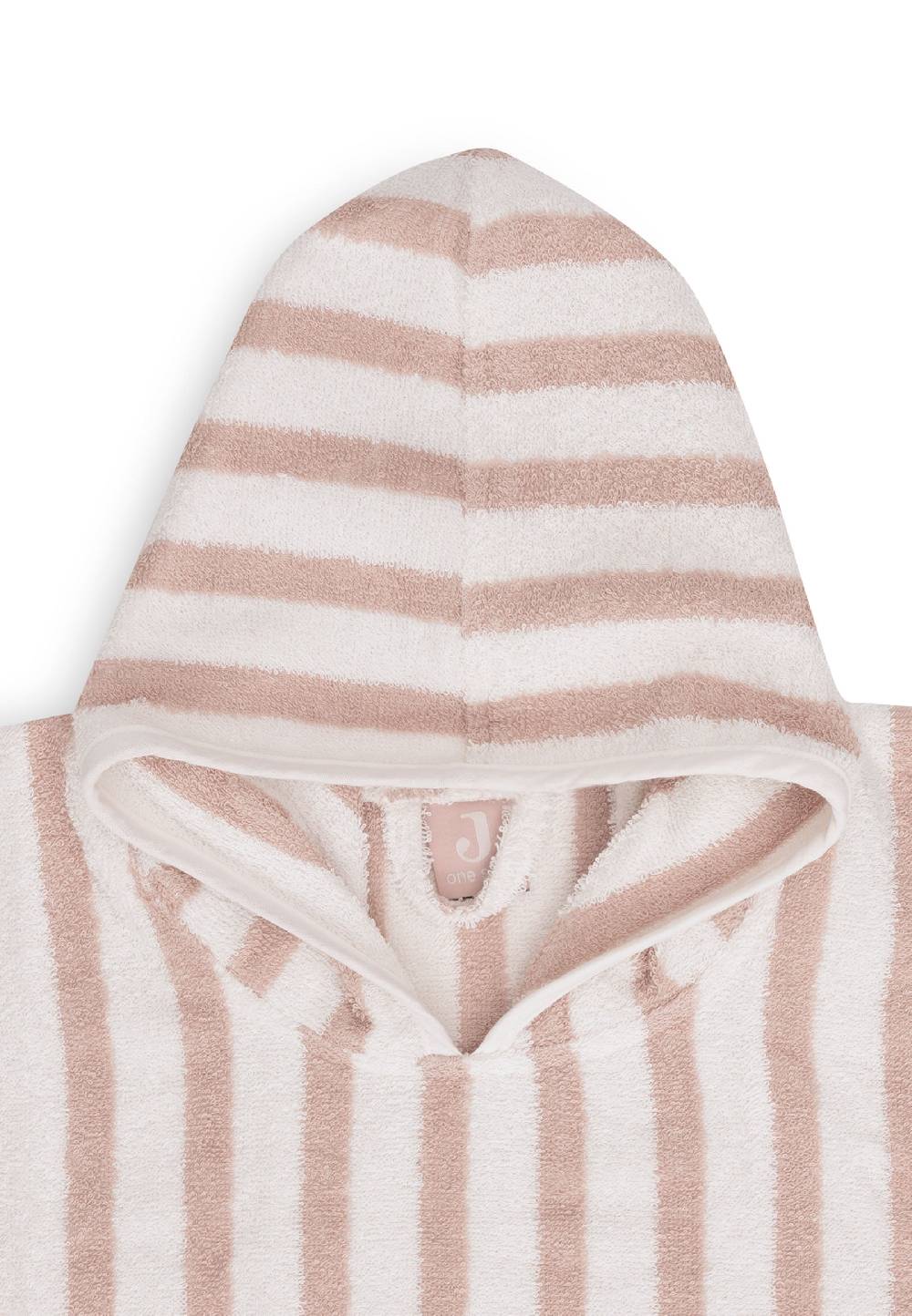 Jollein Badeponcho Stripe Frottee Wild Rose GOTS VIP-Rabatte