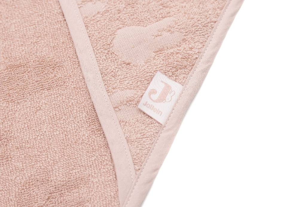 Jollein Kapuzenhandtuch Frottee 75x75cm Miffy Jacquard Wild Rose Bis zu 50% Rabatt