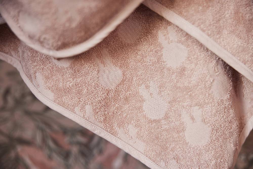 Jollein Kapuzenhandtuch Frottee 75x75cm Miffy Jacquard Wild Rose Bis zu 50% Rabatt
