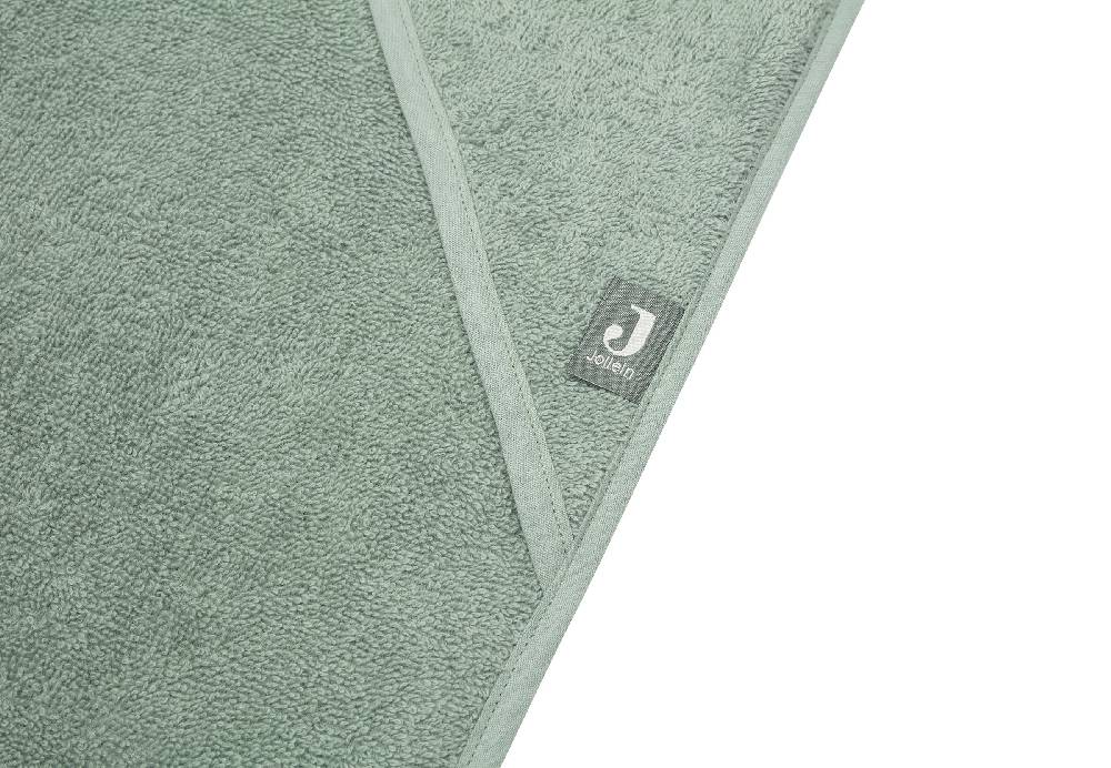 Jollein Kapuzenhandtuch Frottee 100x100cm Ash Green Sonderangebot der Fabrik