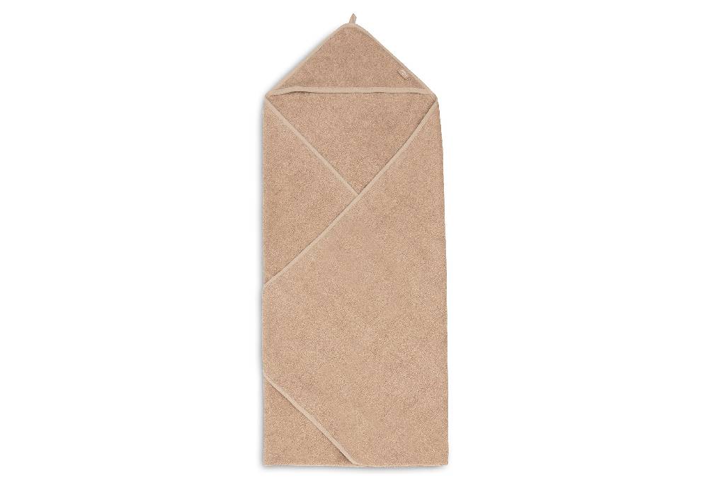 Jollein Kapuzenhandtuch Frottee 100x100cm Biscuit Riesige Rabatte