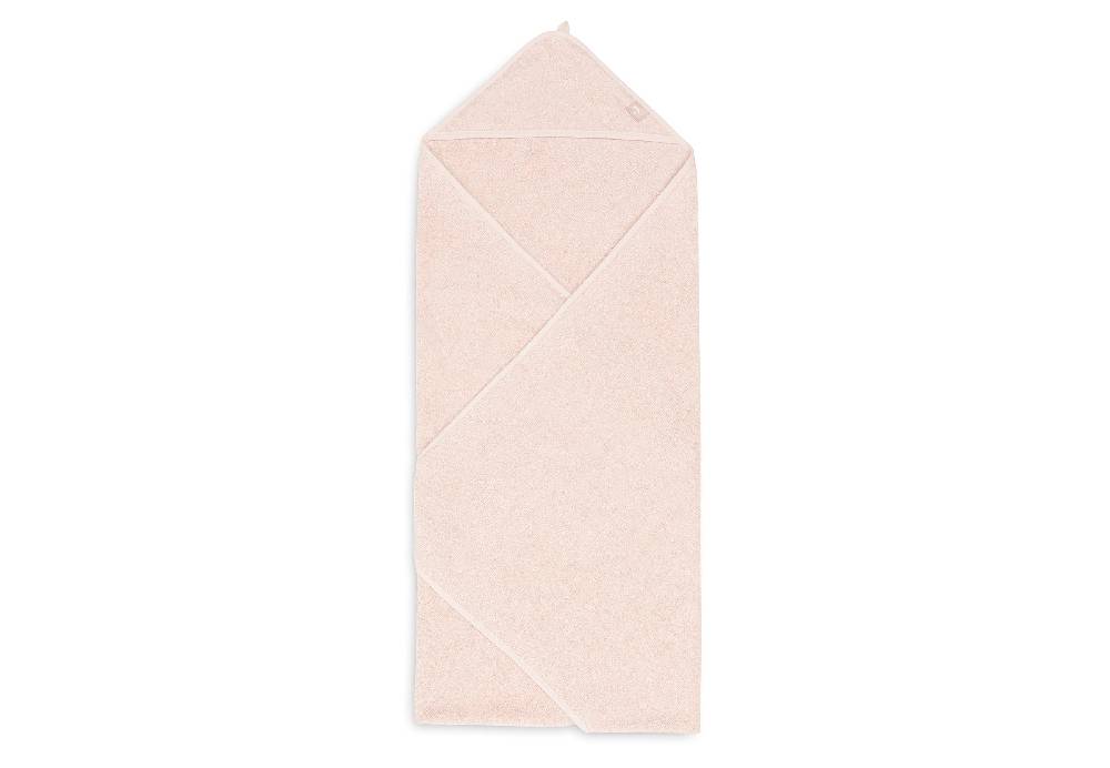 Jollein Kapuzenhandtuch Frottee 100x100cm Pale Pink Begrenzt auf 3 Tage