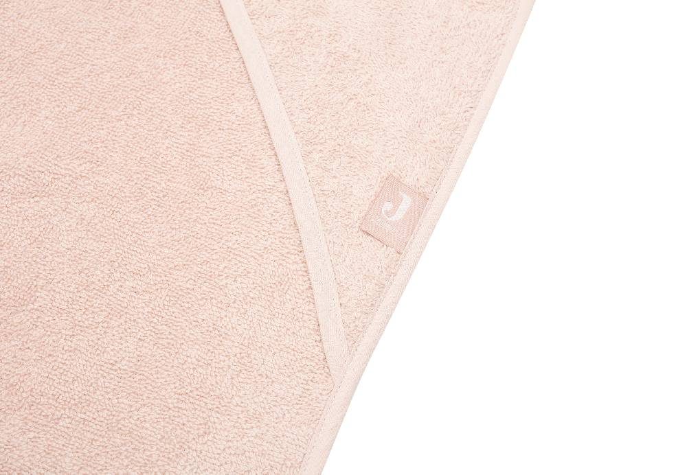 Jollein Kapuzenhandtuch Frottee 100x100cm Pale Pink Begrenzt auf 3 Tage
