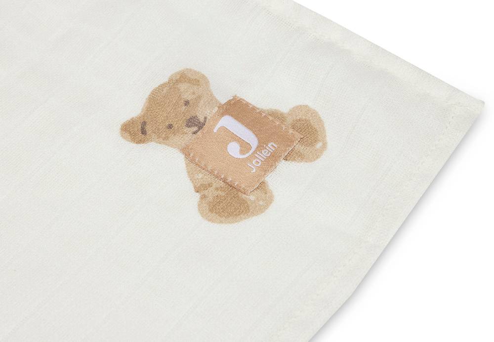 Jollein Mullwindeln Hydrophil 115x115cm Teddy Bear (2pack) Im Verkauf