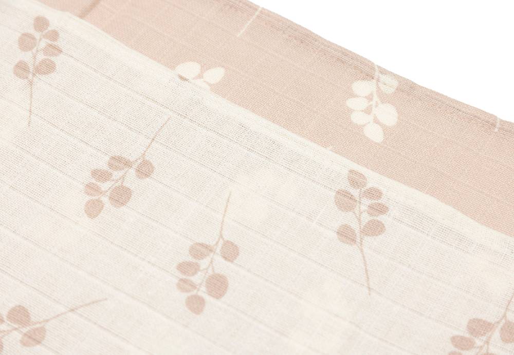 Jollein Spucktuch Hydrophill 70x70cm Twig Wild Rose (3pack) Auslauf