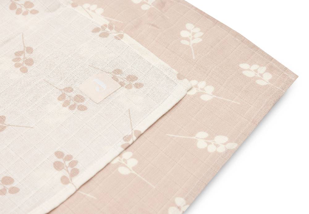 Jollein Mullwindeln Hydrophil 115x115cm Twig Wild Rose (2pack) Kostenloser Versand