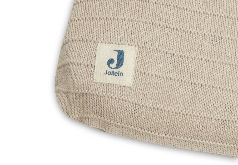 Jollein Wickelauflagenbezug 75x85cm Pure Knit Nougat GOTS Preisnachlass