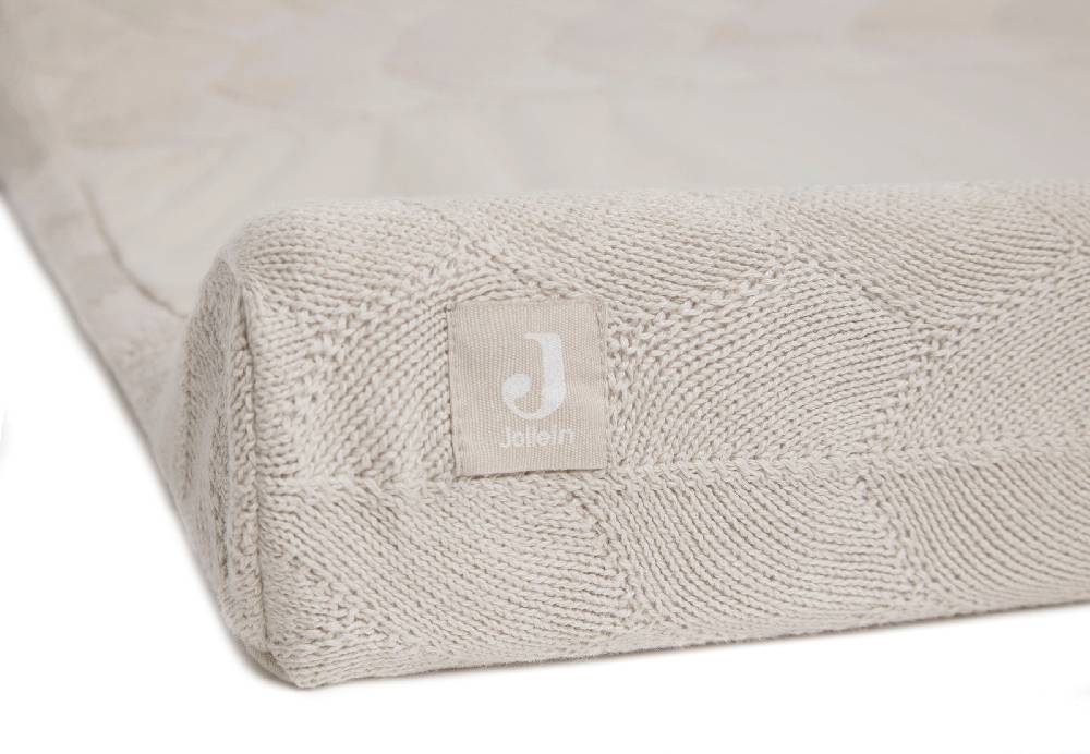 Jollein Wickelauflagenbezug 50x70cm Shell Knit Nougat GOTS Heißer Verkauf