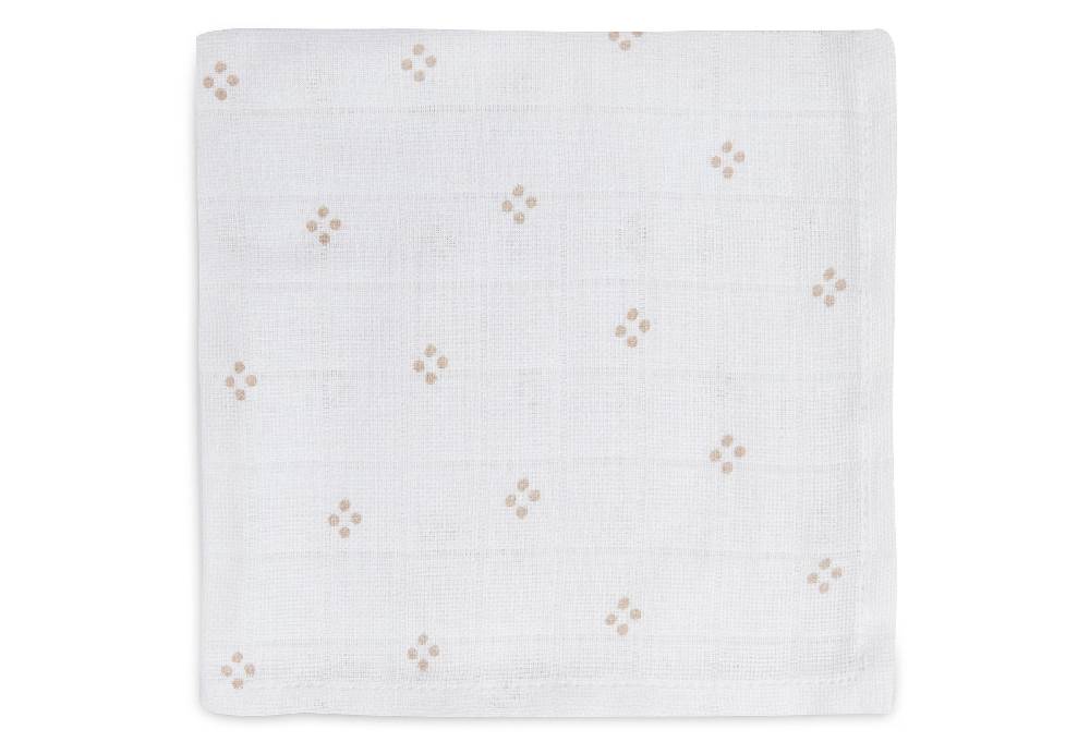 Jollein Spucktuch Musselin Pointelle Sun - Biscuit - GOTS - 2 Stück Saisonale Angebote