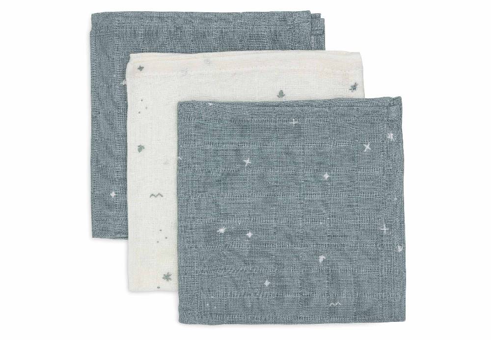 Jollein Spucktücher Hydrophil 31x31cm Twinkling - Sea Green Letzte 3 Tage
