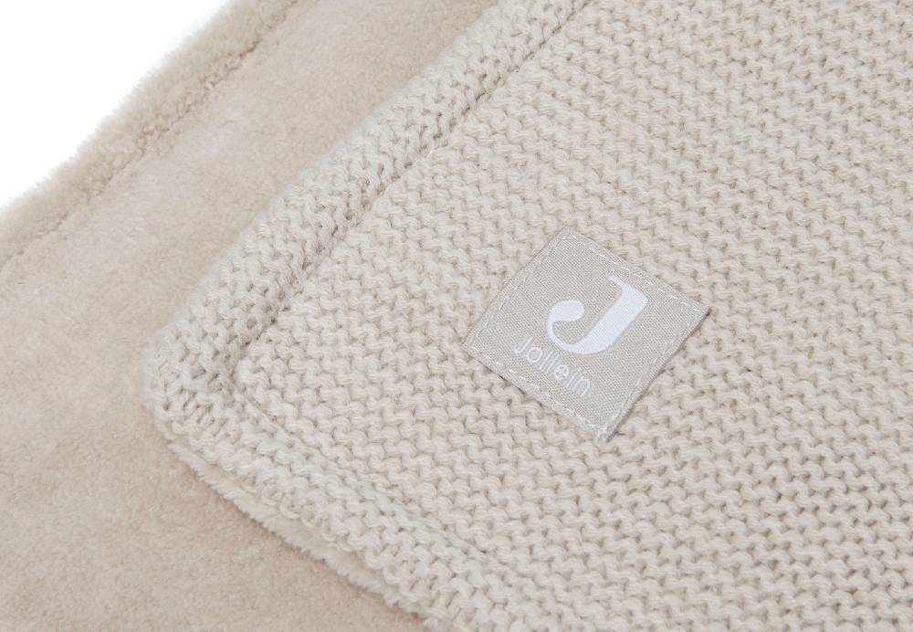 Jollein Decke Wiege 75x100cm Basic Knit Nougat/Fleece Bis zu 60% Rabatt