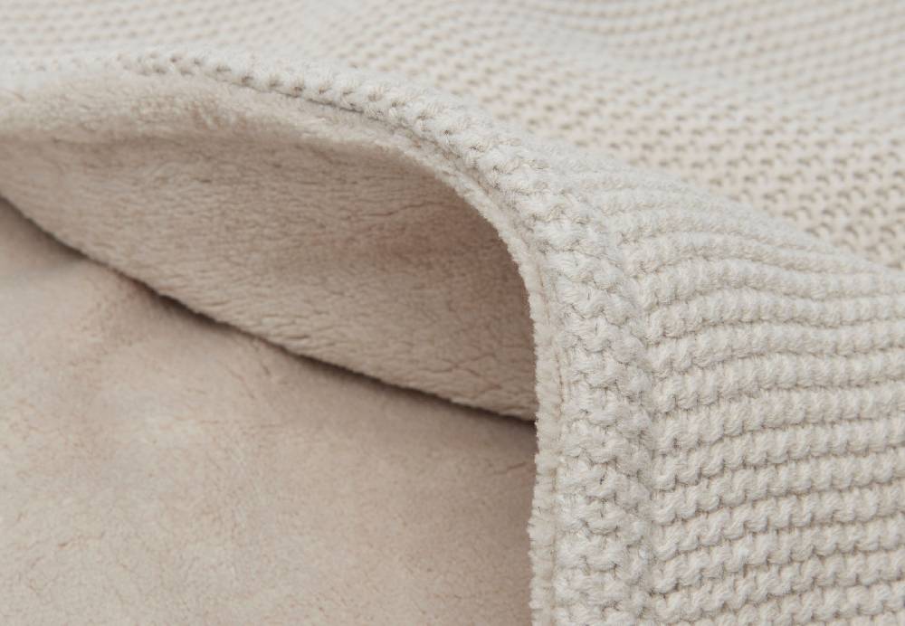 Jollein Decke Wiege 75x100cm Basic Knit Nougat/Fleece Bis zu 60% Rabatt