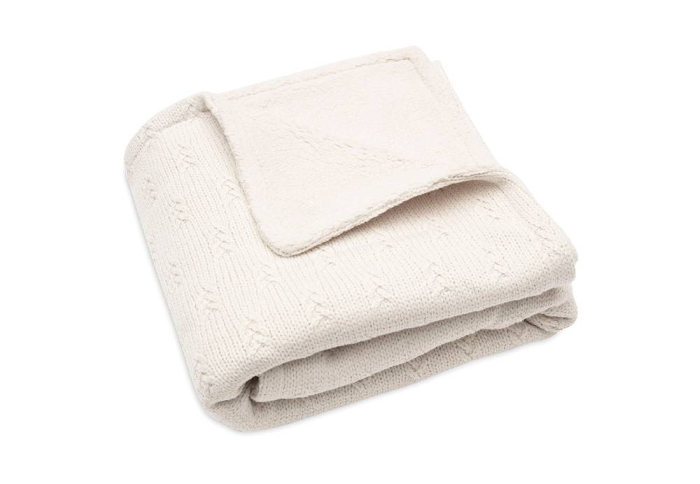 Jollein Decke Wiege 75x100cm Grain Knit Oatmeal/Velvet Nur für heute