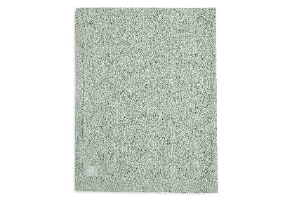 Jollein Decke Wiege 75x100cm Shell Knit Sea Foam GOTS Vierteljährliche Förderung