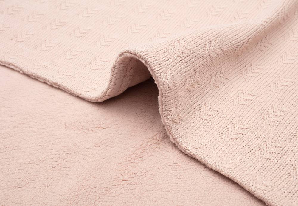 Jollein Decke Wiege 75x100cm Grain Knit Wild Rose/Velvet Discount Store für neue Produkte