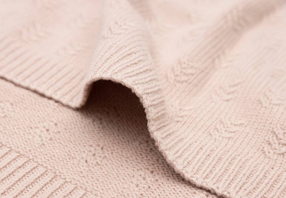 Jollein Decke Wiege 75x100cm Grain Knit Wild Rose 50% Rabatt mit kostenlosem Versand