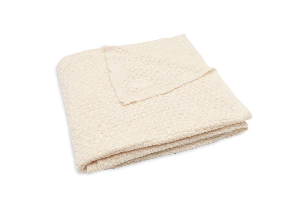 Jollein Decke Kinderbett 100x150cm Weave Knit Merino wool Oatmeal Clearance-Verkauf