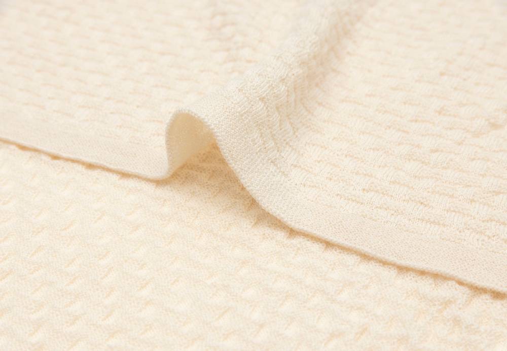 Jollein Decke Kinderbett 100x150cm Weave Knit Merino wool Oatmeal Clearance-Verkauf