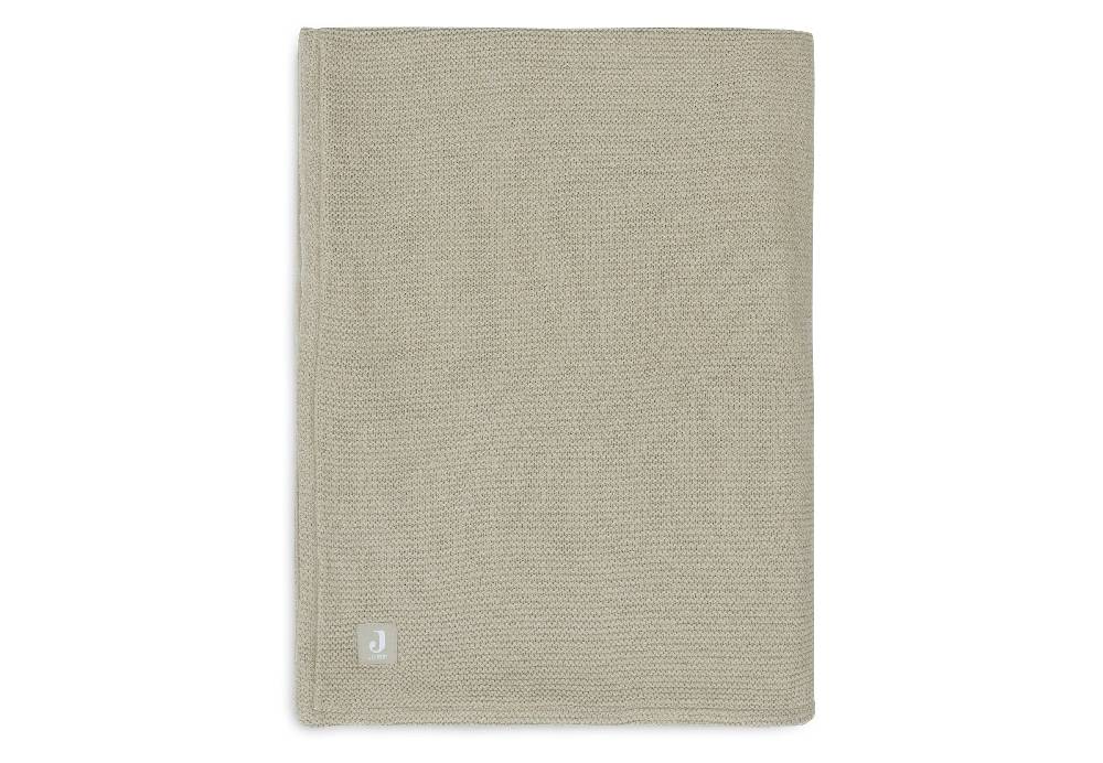 Jollein Decke Wiege 75x100cm Basic Knit Olive Green/Fleece Kostenloser Versand international
