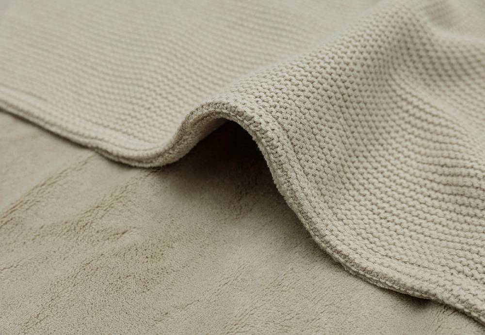 Jollein Decke Wiege 75x100cm Basic Knit Olive Green/Fleece Kostenloser Versand international