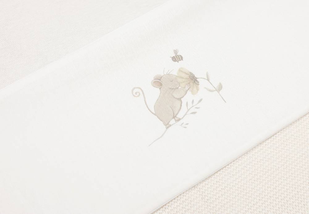 Jollein Bettlaken Kinderbett 120x150cm Dreamy Mouse im Angebot
