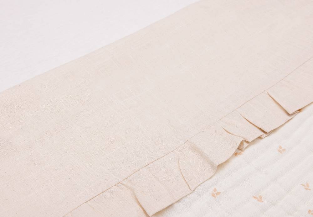 Jollein Bettlaken Wiege 75x100cm Ruffle Natural Fabrikverkauf