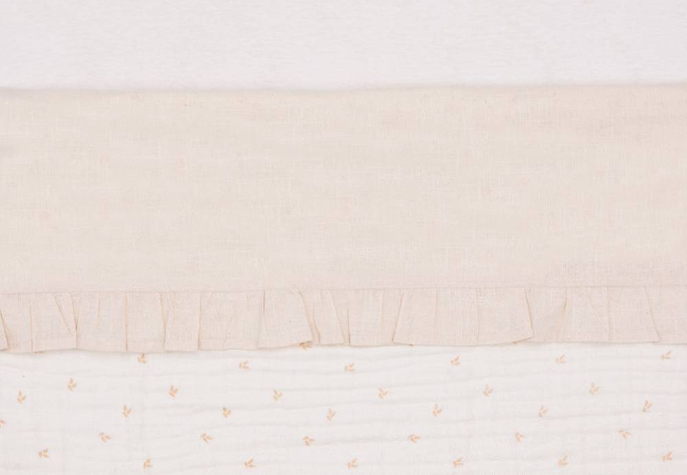 Jollein Bettlaken Wiege 75x100cm Ruffle Natural Fabrikverkauf
