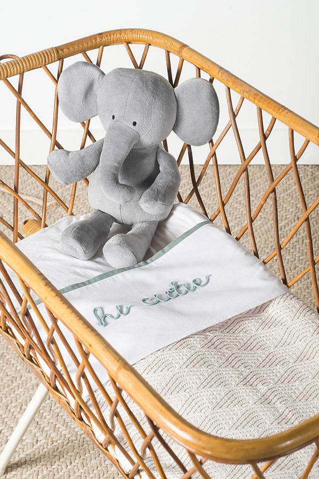 Jollein Bettlaken Wiege 75x100cm Hi cutie Ash Green Fabrikpreis