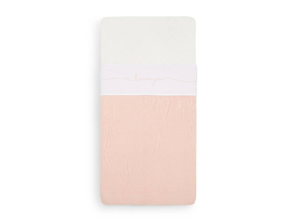 Jollein Bettlaken Wiege 75x100cm Love you Pale Pink Günstig kaufen