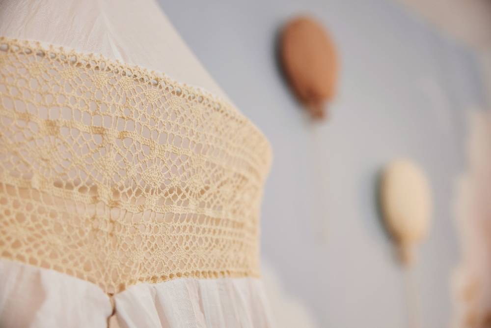 Jollein Baldachin Betthimmel Vintage 245cm Boho Lace Ivory Neueste Stile