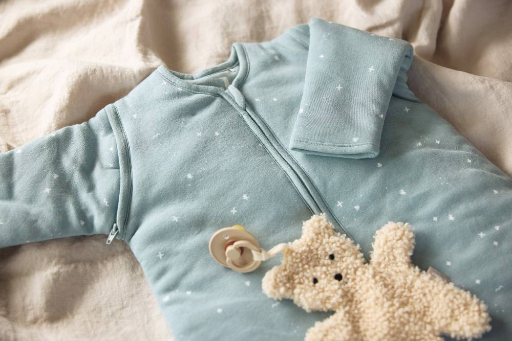 Jollein Baby Schlafsack mit abnehmbaren Ärmeln 60cm Twinkling - Sea Green Fabrikladen