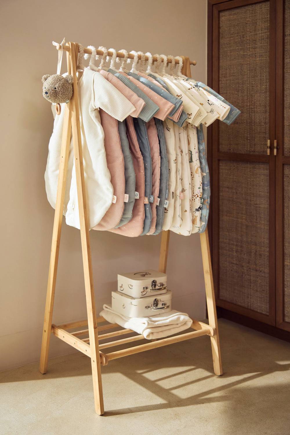 Jollein Baby Schlafsack mit abnehmbaren Ärmeln 90cm Rib - Ivory zollfrei