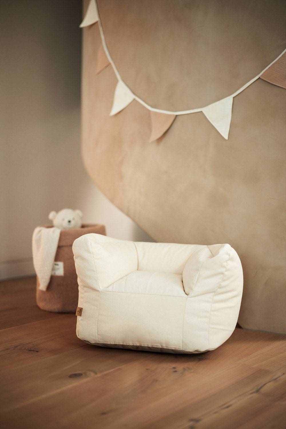 Jollein Kindersessel Sitzsack Twill Natural Blitzangebot