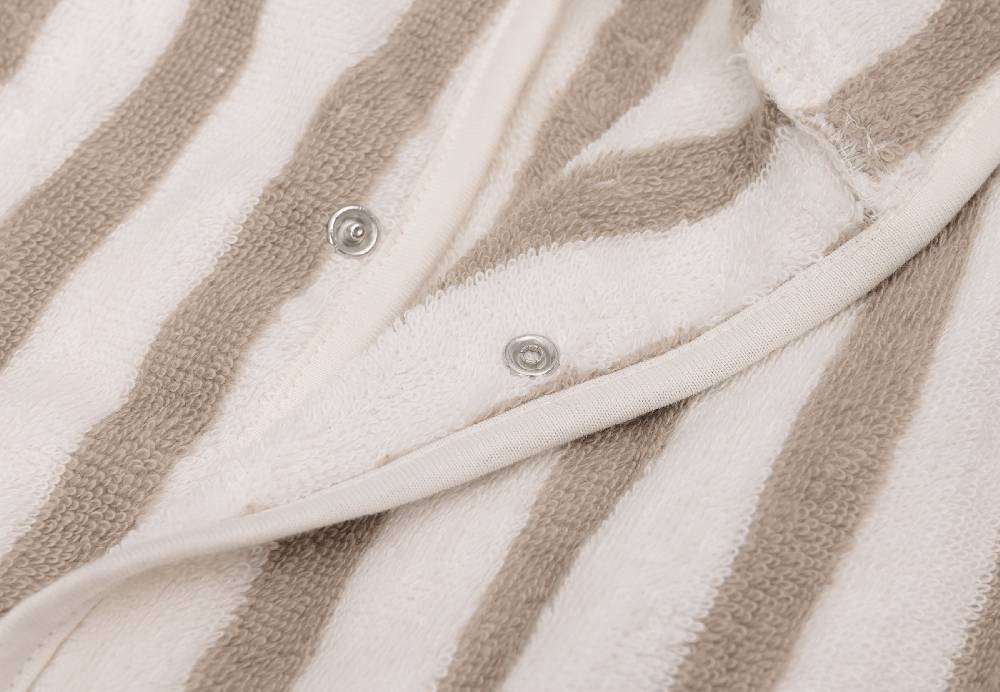 Jollein Bademantel 1-2 Jahre Stripe Frottee Olive Green GOTS JETZT KAUFEN
