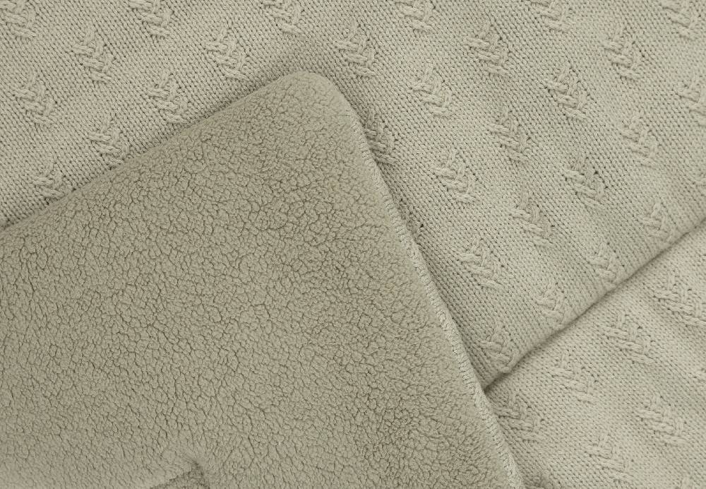 Jollein Krabbeldecke 75x95cm Grain Knit Olive Green Riesige Rabatte