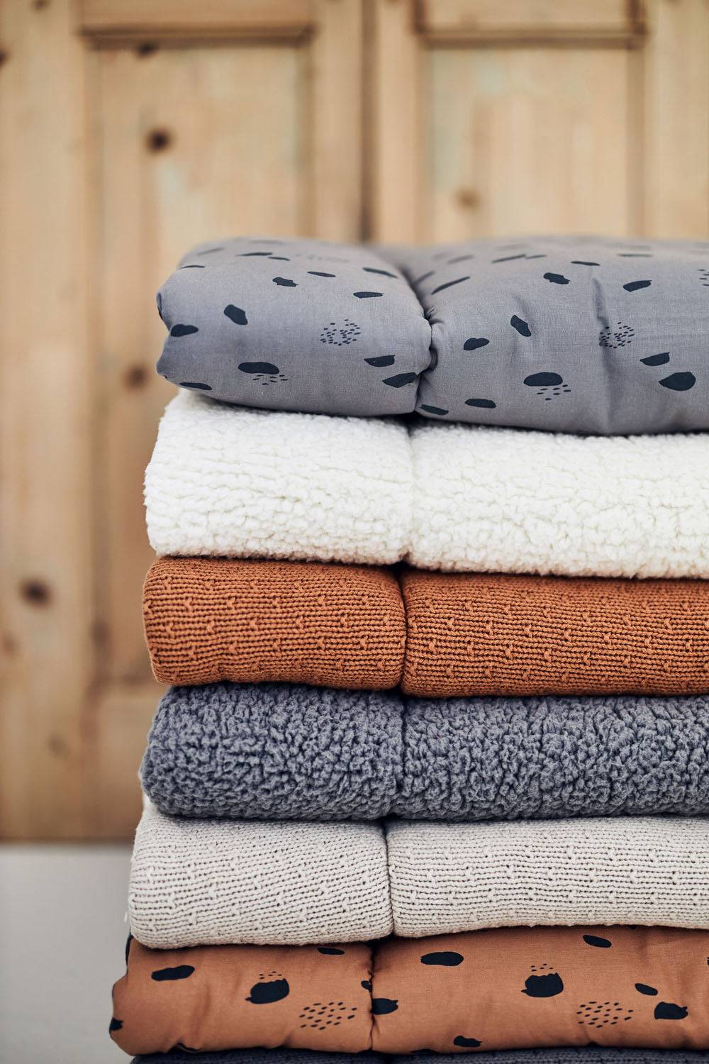Jollein Krabbeldecke 80x100cm Bliss Knit Teddy Storm Grey Im Verkauf