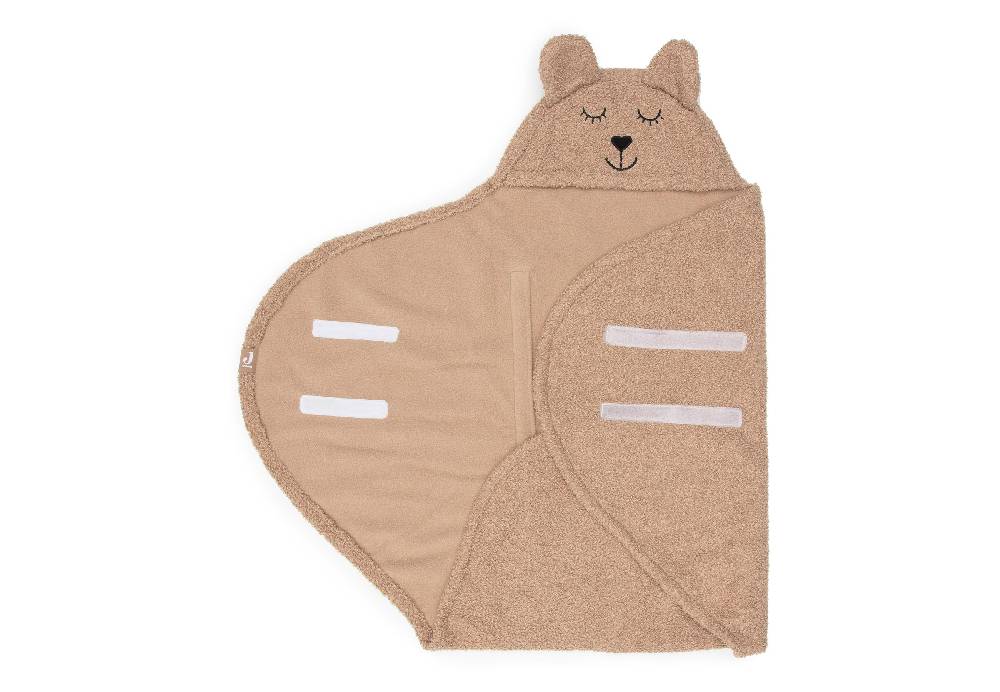 Jollein Einschlagdecke für Babyschale Bear Boucle Biscuit Schlussverkauf