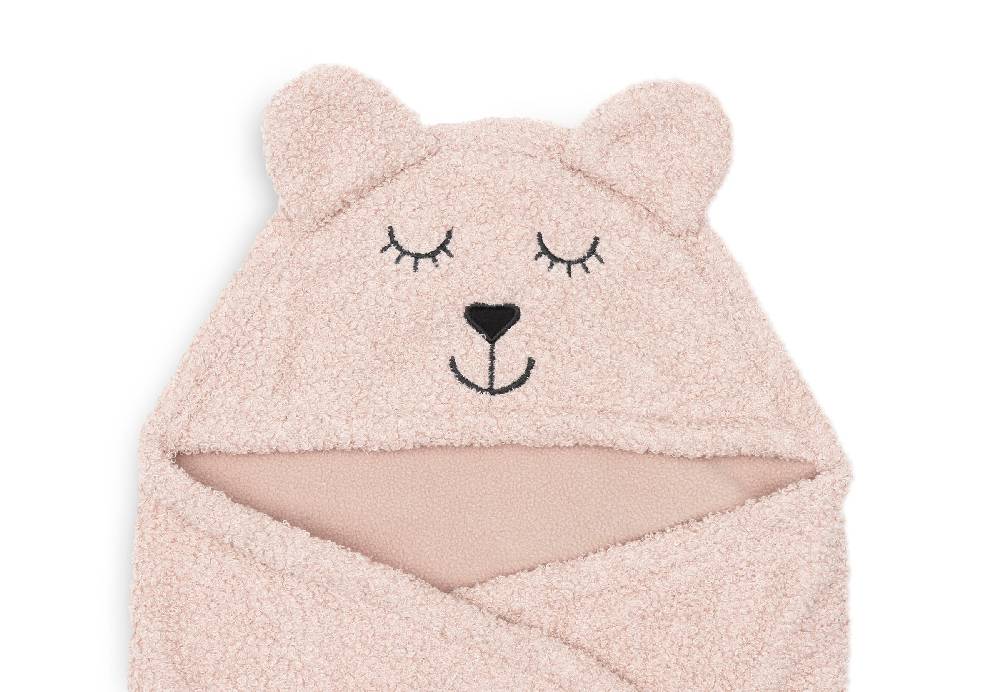 Jollein Einschlagdecke für Babyschale Bear Boucle Wild Rose Günstiger Verkauf
