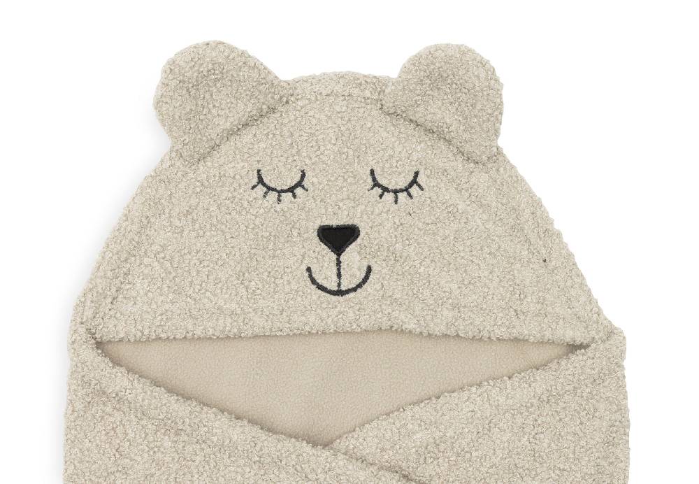 Jollein Einschlagdecke für Babyschale Bear Boucle Olive Green Fabrikverkauf