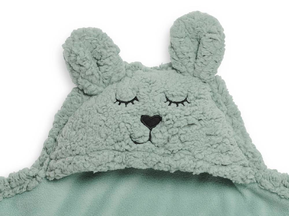 Jollein Einschlagdecke für Babyschale Bunny Ash Green Kostenloser Versand