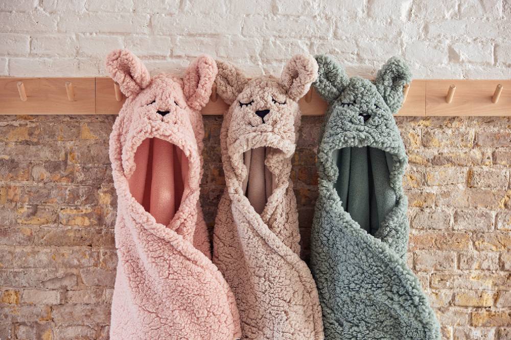 Jollein Einschlagdecke für Babyschale Bunny Ash Green Kostenloser Versand