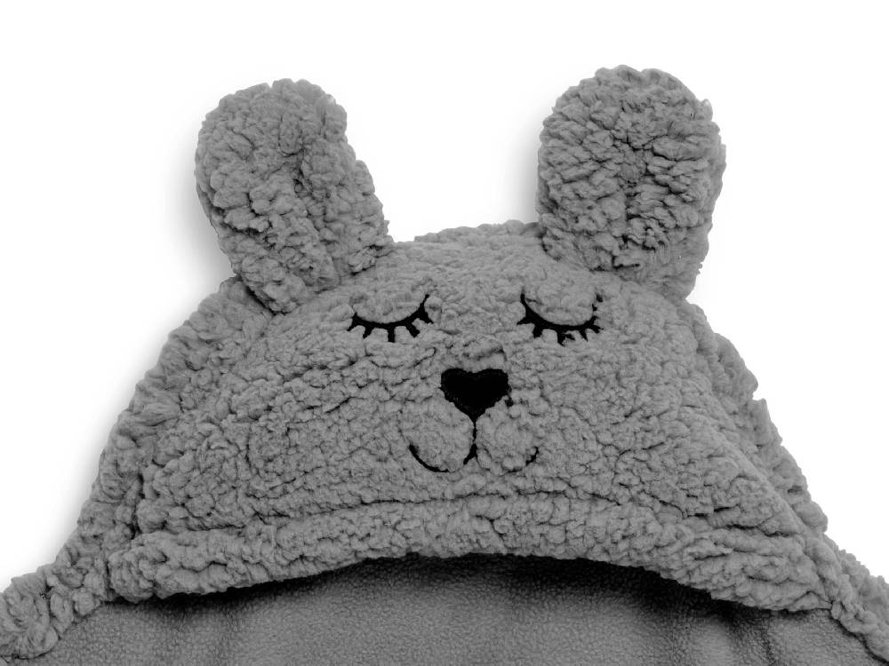 Jollein Einschlagdecke für Babyschale Bunny Storm Grey Limitierter Zeitrabatt