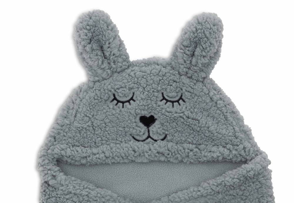 Jollein Einschlagdecke für Babyschale Bunny - Sea Green Sonderangebot