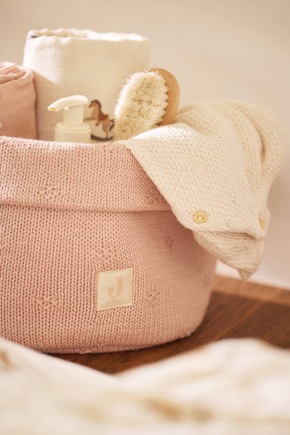 Jollein Pflegekörbchen Cosy Knit - Wild Rose Top Angebot
