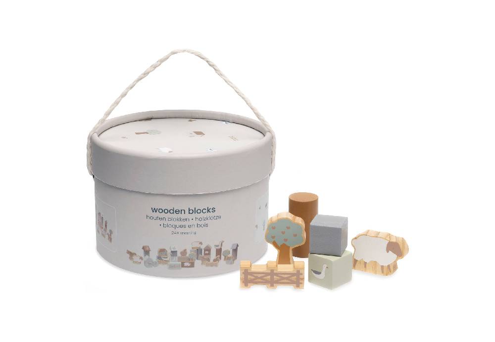 Jollein Spiel-Würfel aus Holz Farm Zeitbegrenzte Promotion