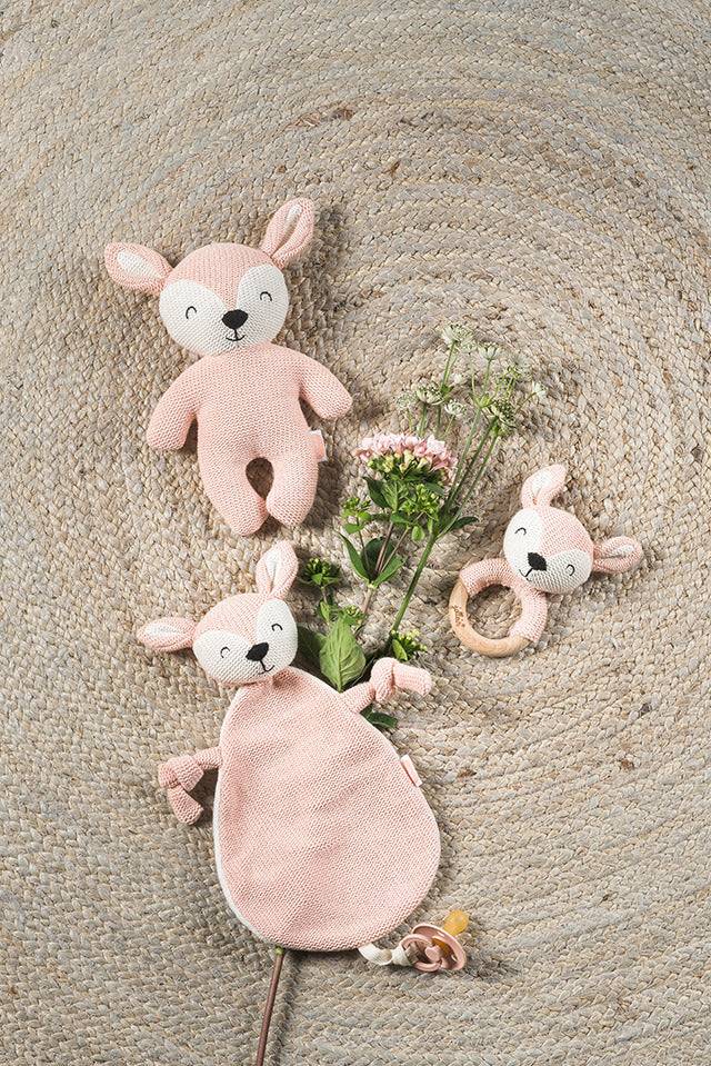 Jollein Schmusetuch Dear Pale Pink 50% Rabatt für begrenzte Zeit