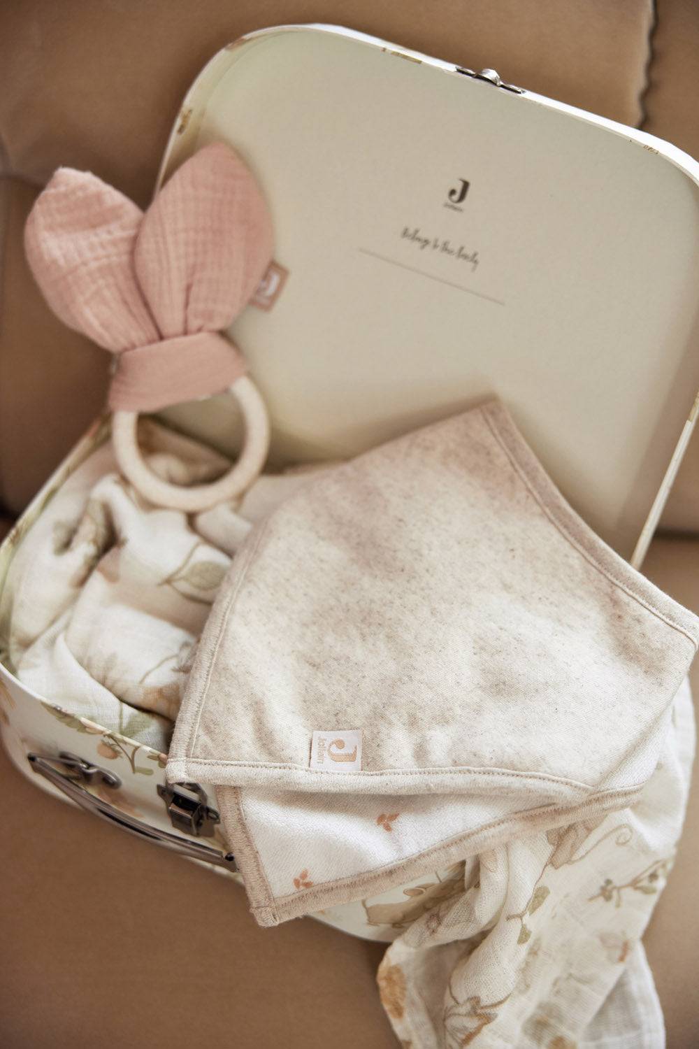 Jollein Schmusetuch Bunny Ears Wild Rose Auslauf