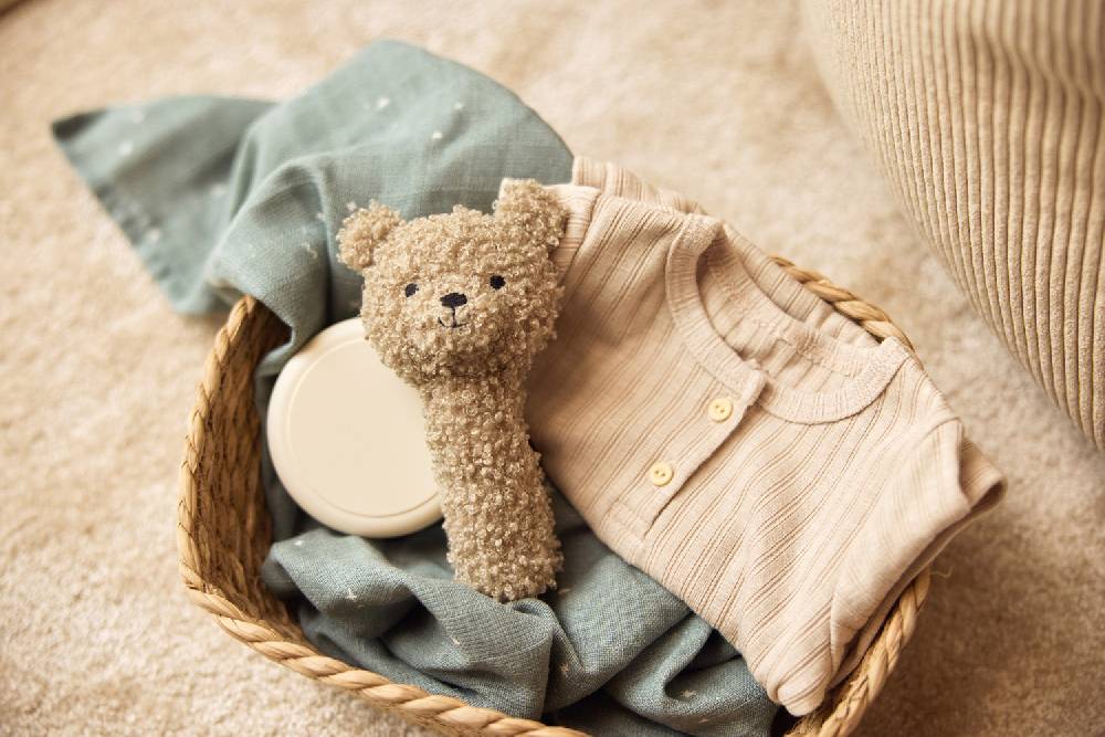 Jollein Rassel Teddy Bear - Olive Green Blitzangebot