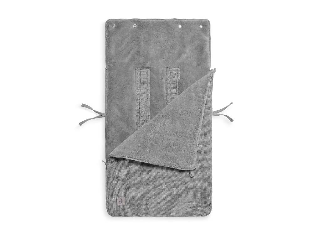 Jollein Fußsack gruppe 0+ 3/5 punkte Basic Knit Stone Grey Sonderangebot der Fabrik